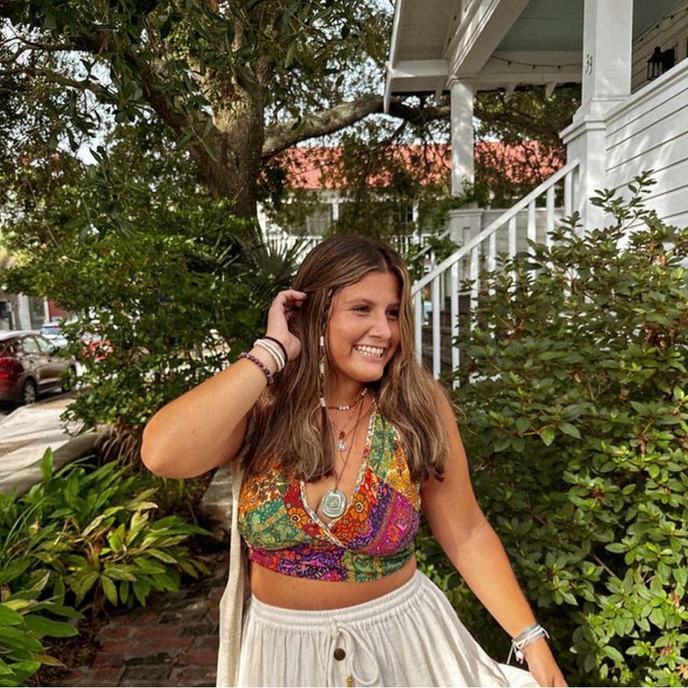 Euc Gardenbelle Shop Patch Work Patchwork Halter … - image 2